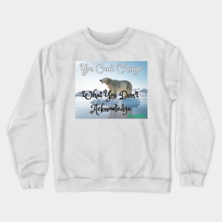 Polar bear on melting ice Crewneck Sweatshirt